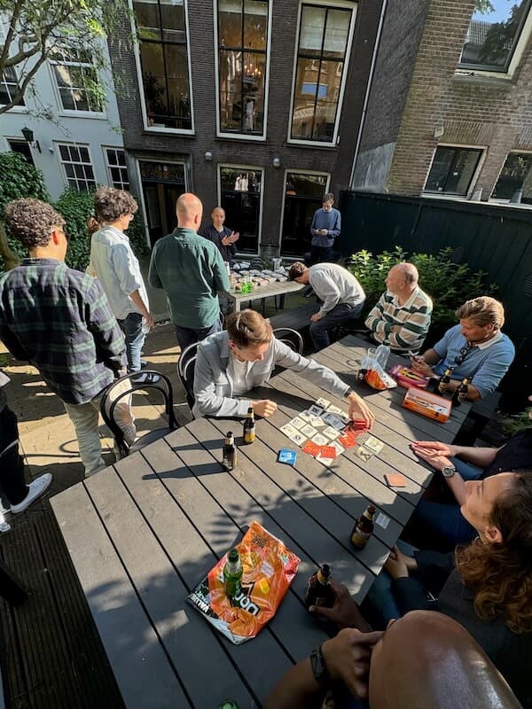 Card Game in Garden