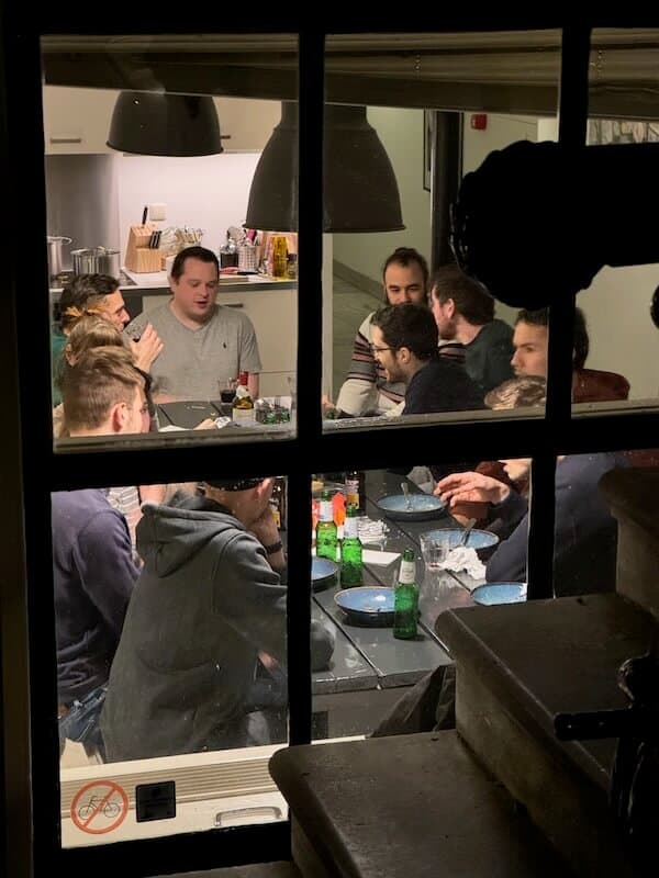 Dinner in Kitchen
